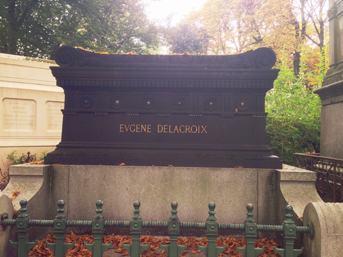 Tomba di Eugene Delacroix a Pere Lachaise